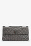 Pre-Loved Chanel™ 2011 Grey/Silver Glitter Reissue East West Flap Bag
