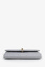 Pre-Loved Chanel™ 2018 Grey Lambskin Chevron Quilted "Trendy" Wallet on Chain