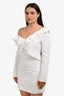 Cushnie Et Ochs White Ruffle One Sleeve Mini Dress Size 10