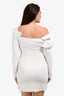 Cushnie Et Ochs White Ruffle One Sleeve Mini Dress Size 10