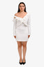Cushnie Et Ochs White Ruffle One Sleeve Mini Dress Size 10