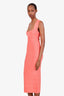 Herve Leger Orange Knit Bandage Midi Dress Size S