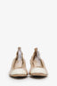 Pre-Loved Chanel™ Beige Leather Cap Toe Heels Size 38.5
