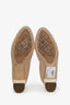 Pre-Loved Chanel™ Beige Leather Cap Toe Heels Size 38.5