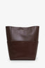 Céline Brown Leather Seau Sangle Bag Witth Strap