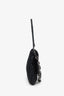 Miu Miu Black Matelasse Nappa Leather Crystal Embellished Shoulder Bag With Strap