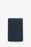 Bottega Veneta Navy Intrecciato Leather Key Case