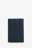 Bottega Veneta Navy Intrecciato Leather Key Case