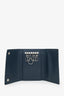 Bottega Veneta Navy Intrecciato Leather Key Case