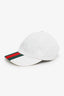 Gucci White GG Canvas Web Stripe Logo Cap Size L