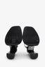 Saint Laurent Black "Platz" Platform Leather Heel Size 38