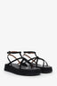 Alaïa Black Platform Suede Sandals Size 37