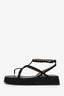 Alaïa Black Platform Suede Sandals Size 37