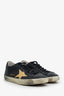 Golden Goose Black Leather Superstar Distressed Sneaker Size 40