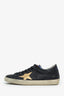 Golden Goose Black Leather Superstar Distressed Sneaker Size 40