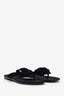 Pre-Loved Chanel™ Black Velvet Camellia Sandals Size 36