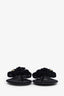 Pre-Loved Chanel™ Black Velvet Camellia Sandals Size 36