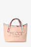 Emilio Pucci Pink Leather 'Pucci Firenze' Mini Top Handle Tote Crossbody Bag