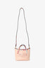 Emilio Pucci Pink Leather 'Pucci Firenze' Mini Top Handle Tote Crossbody Bag