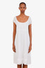 Theory White Embroidered Midi Length Dress Size 12