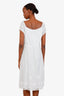 Theory White Embroidered Midi Length Dress Size 12