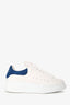 Alexander McQueen White/Navy Leather Oversized Sneakers Size 37