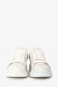 Alexander McQueen White/Navy Leather Oversized Sneakers Size 37