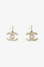 Pre-Loved Chanel™ Gold Tone Pearl/Crystal Embellished CC Drop Earrings