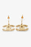 Pre-Loved Chanel™ Gold Tone Pearl/Crystal Embellished CC Drop Earrings