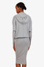 Tom Ford Gray Hooded Cashmere Knit Ribbed Dress Size XS