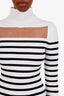 Jean Paul Gaultier White/Black Striped Mock Neck Panel Dress Size XS