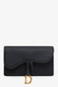 Christian Dior 2019 Black Leather Saddle Belt Bag
