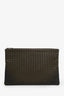 Bottega Veneta Green Vintage Intrecciato Zip Pouch