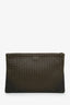 Bottega Veneta Green Vintage Intrecciato Zip Pouch