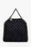 Stella McCartney Black Vegetarian Suede  Falabella Top Handle Bag
