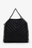 Stella McCartney Black Vegetarian Suede  Falabella Top Handle Bag