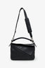 Loewe Black Leather Small Puzzle Bag With Strap