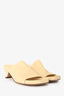 Loewe Light Yellow Leather Slip-On Mules Size 39