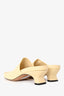 Loewe Light Yellow Leather Slip-On Mules Size 39