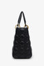 Christian Dior 2019 Black Cannage Lambskin Medium Lady Dior Bag With Strap