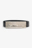 Cartier Black Skinny Leather 'Panthere' Belt Size 34