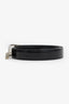 Cartier Black Skinny Leather 'Panthere' Belt Size 34