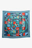 Hermès Blue/Multicolour Silk“Sport” Scarf