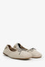 Brunello Cucinelli Cream Leather Beaded Bow Flats Size 39