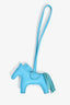 Hermès Blue Leather Rodeo Pegase PM Charm