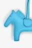 Hermès Blue Leather Rodeo Pegase PM Charm