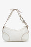 Burberry White Leather Silver Buckle Shoulder Bag