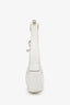 Burberry White Leather Silver Buckle Shoulder Bag