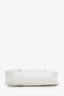 Burberry White Leather Silver Buckle Shoulder Bag