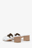 Hermès White Oasis Heeled Sandals Size 36